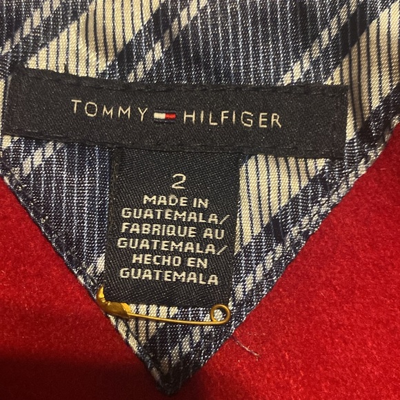 Tommy Hilfiger Red Wool Coat - Picture 3 of 4